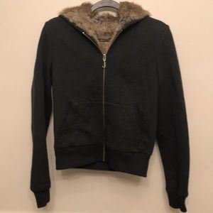 Juicy Couture Fur lined hooded sweatshirt